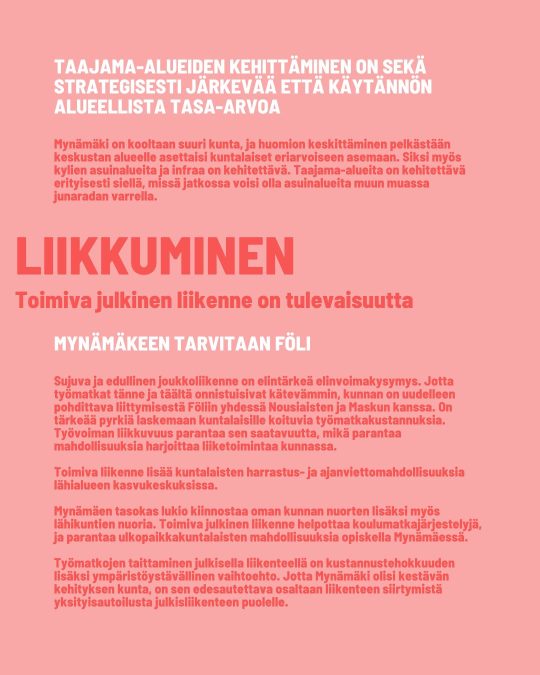 Kuntavaalit 2025 SDP Mynämäki Vaaliohjelma